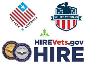 We Hire Vets Graphic